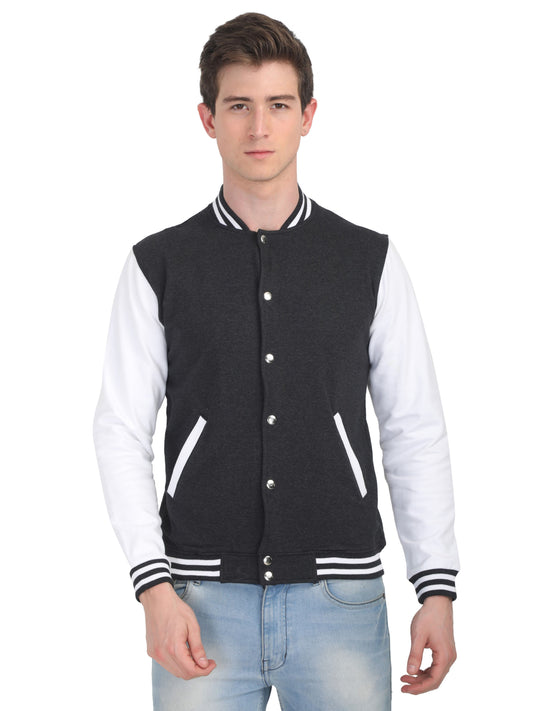 Prestige Varsity -Charcoal Grey with White