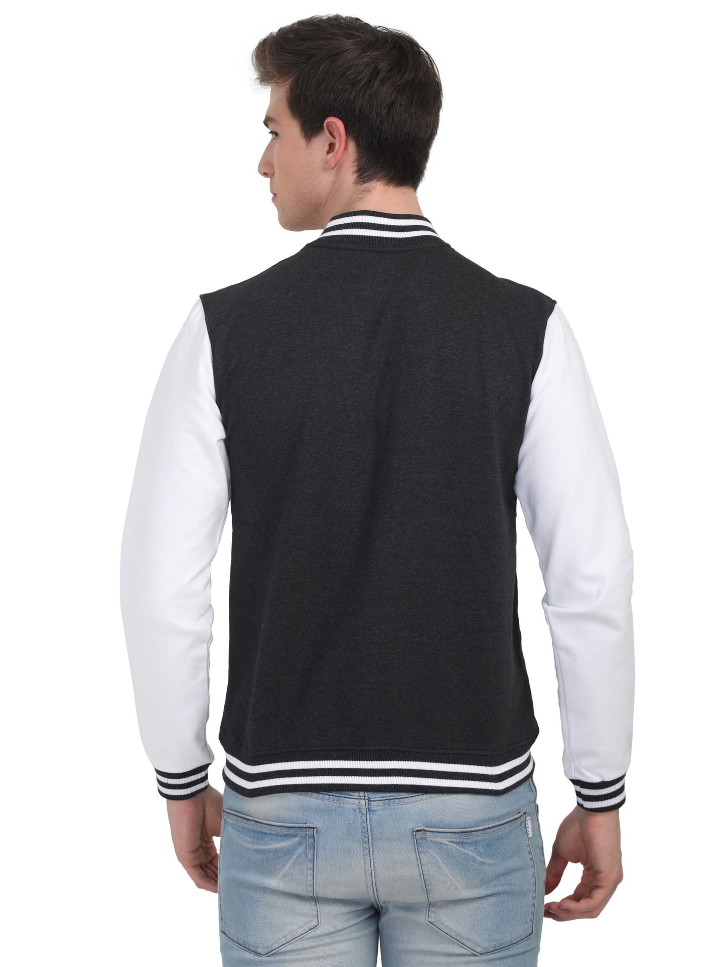 Prestige Varsity -Charcoal Grey with White