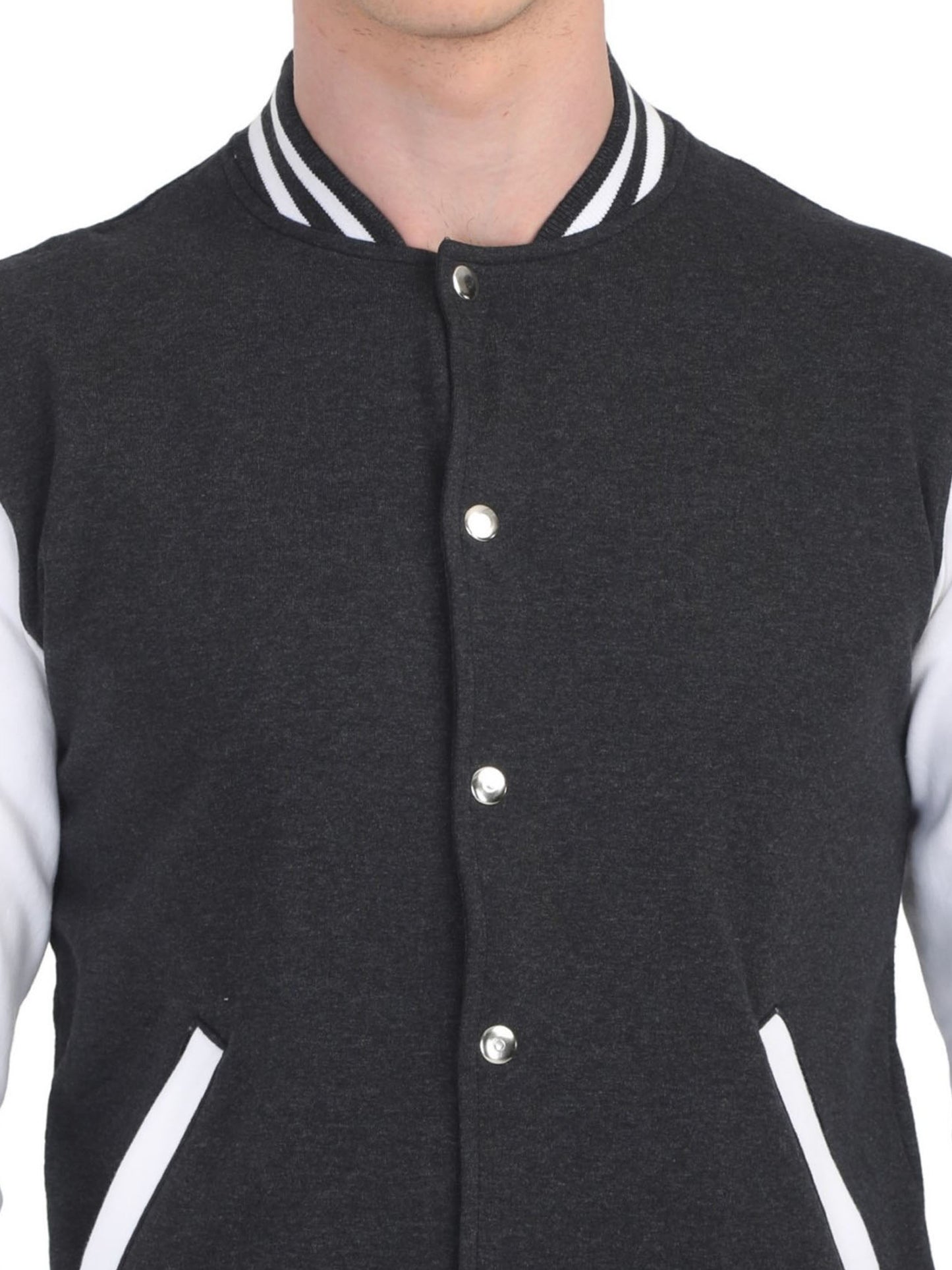 Prestige Varsity -Charcoal Grey with White