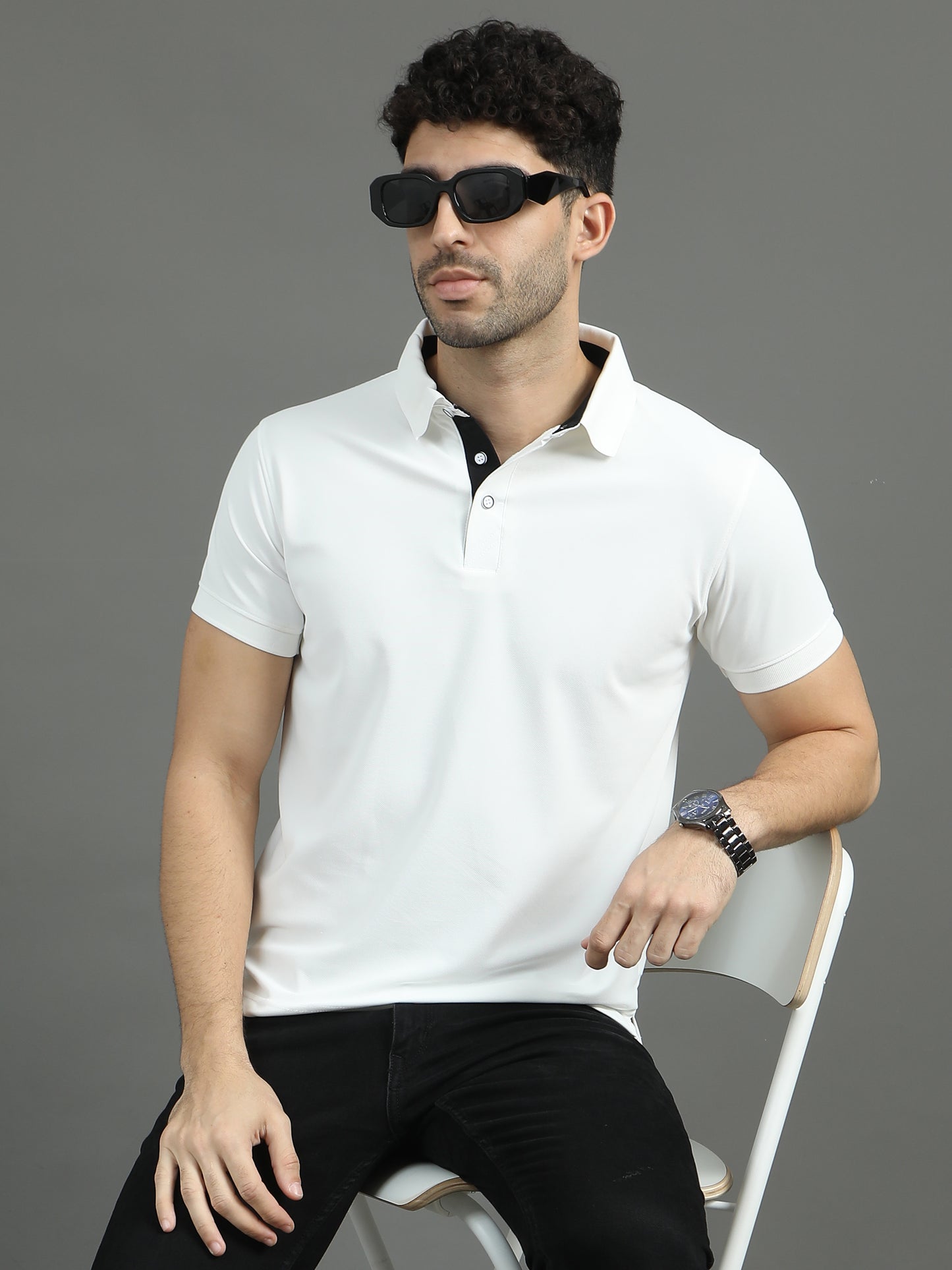 Mars Polo T-shirt - White