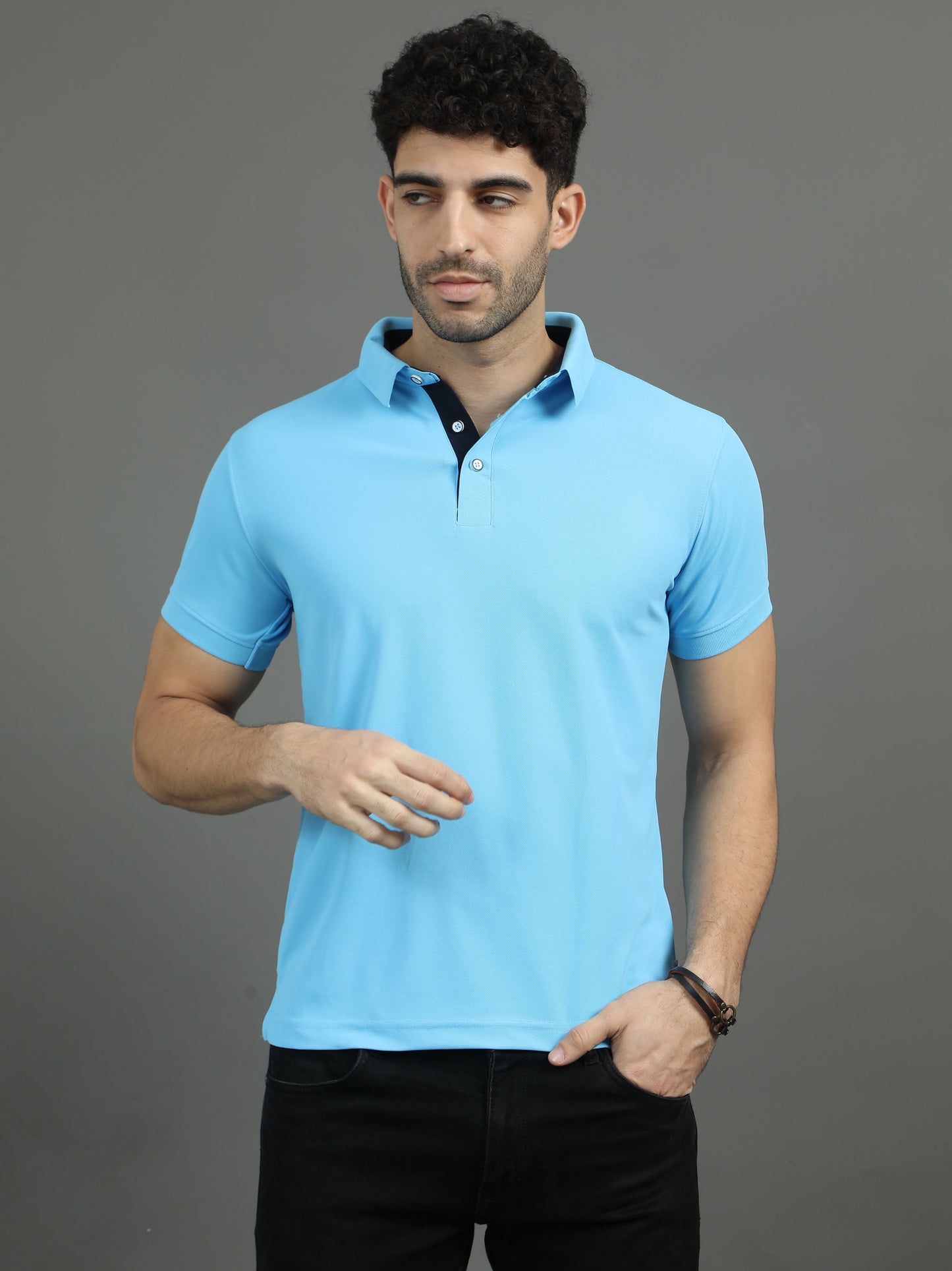 Mars Polo T-shirt - Sky Blue