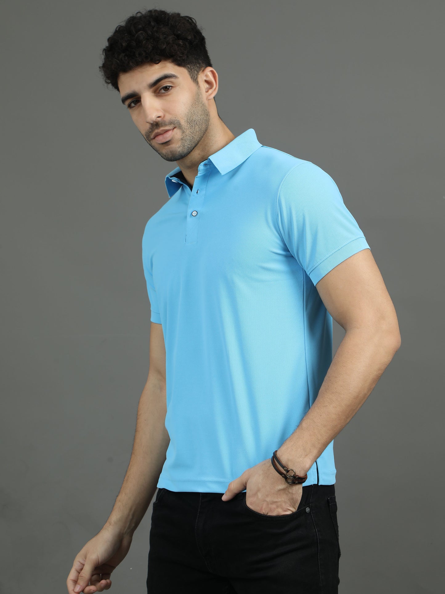 Mars Polo T-shirt - Sky Blue