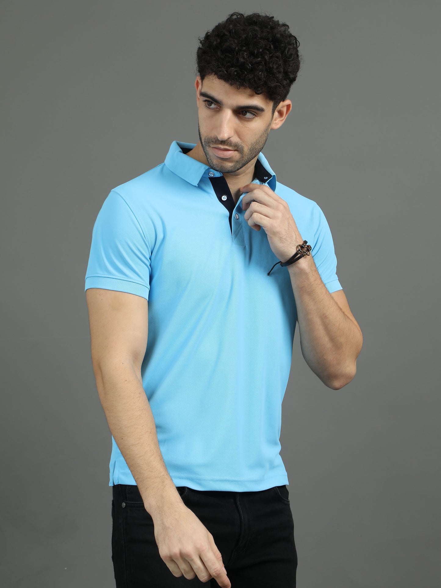 Mars Polo T-shirt - Sky Blue
