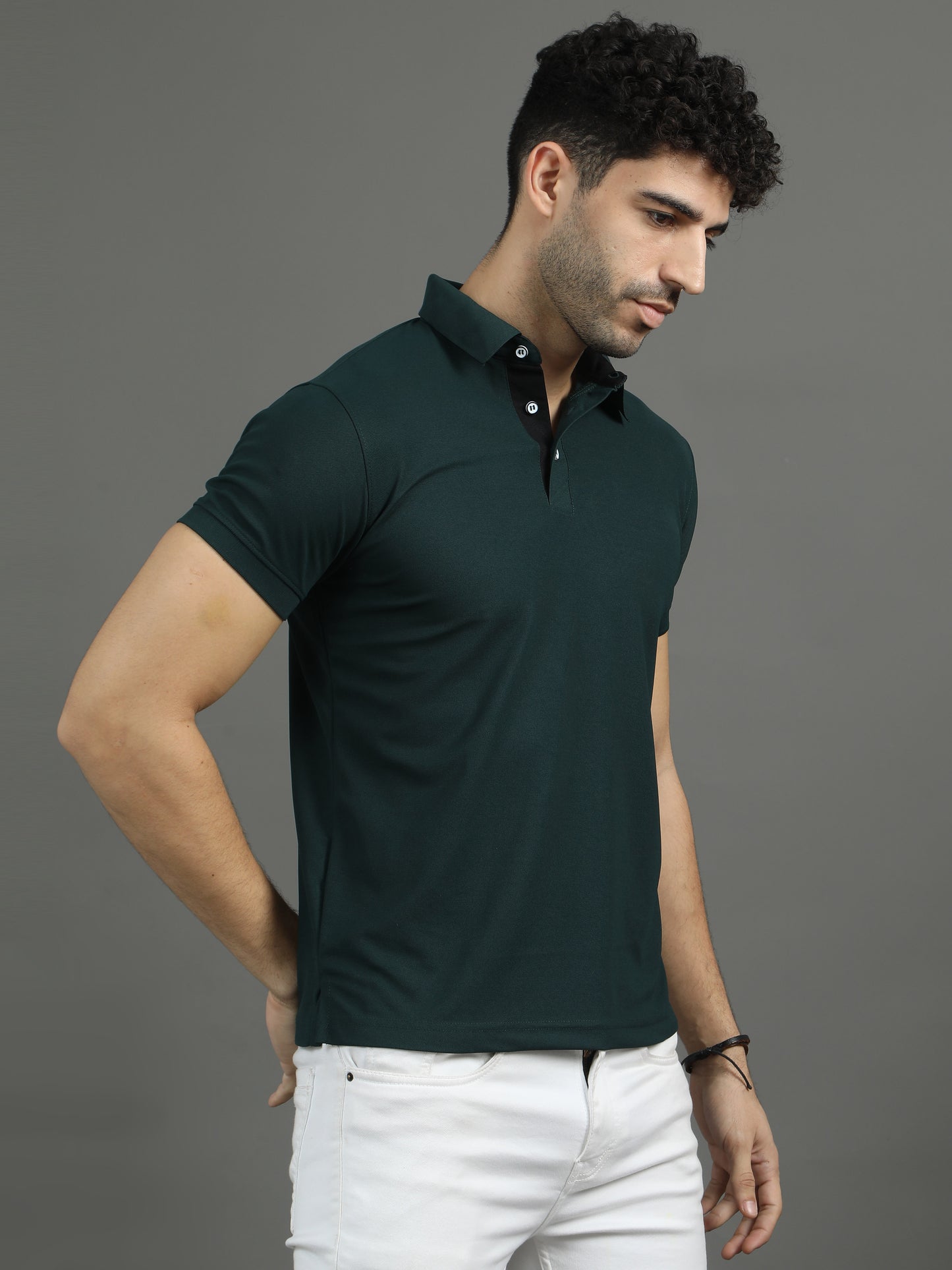 Mars Polo T-shirt - Bottle Green