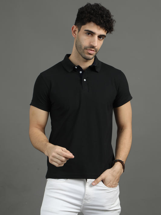 Mars Polo T-shirt - Black