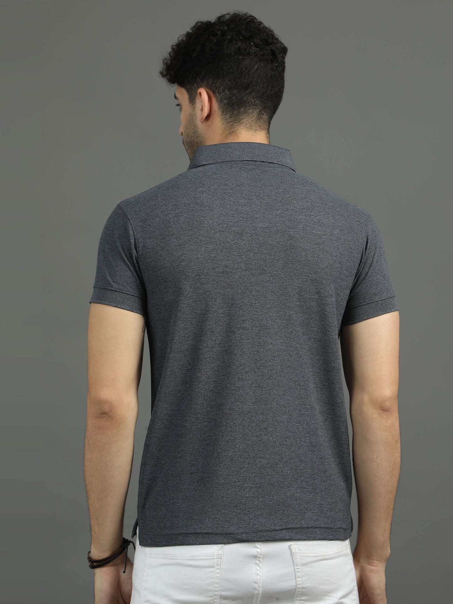 Mars Polo T-shirt - Carbon Grey Melange