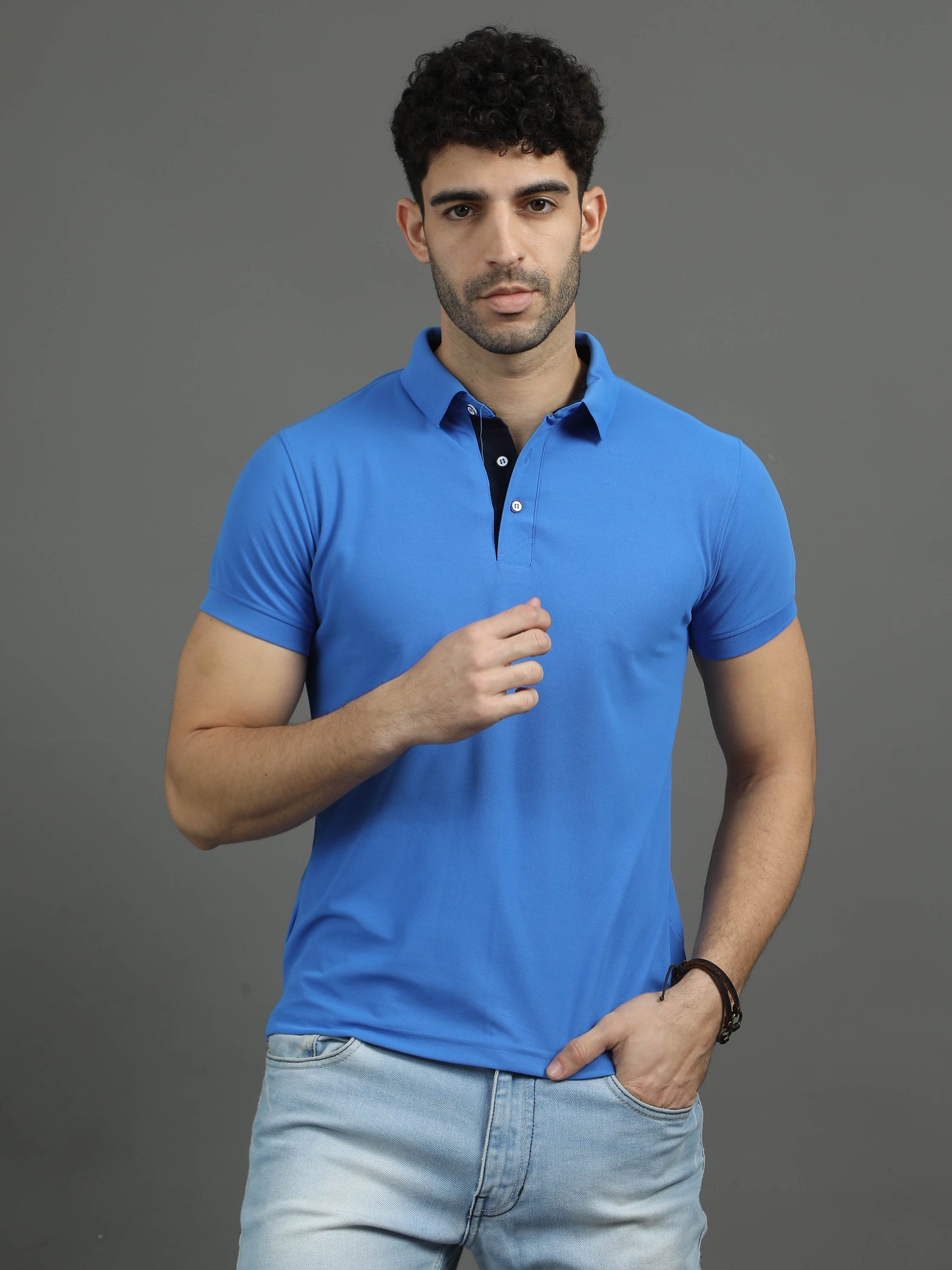 Mars Polo T-shirt - Strong Blue