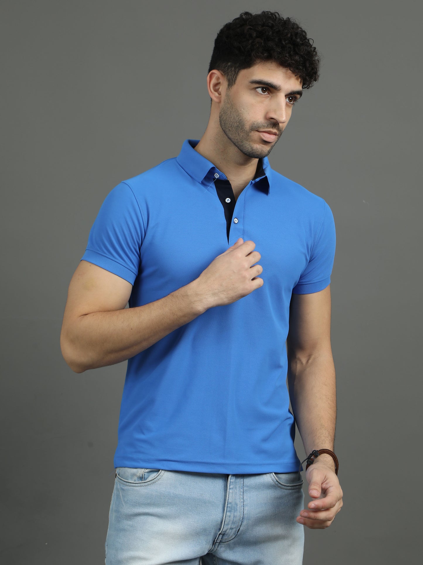 Mars Polo T-shirt - Strong Blue