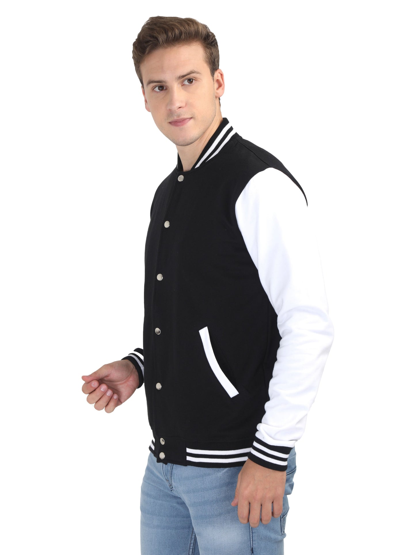 Prestige Varsity - Black with White