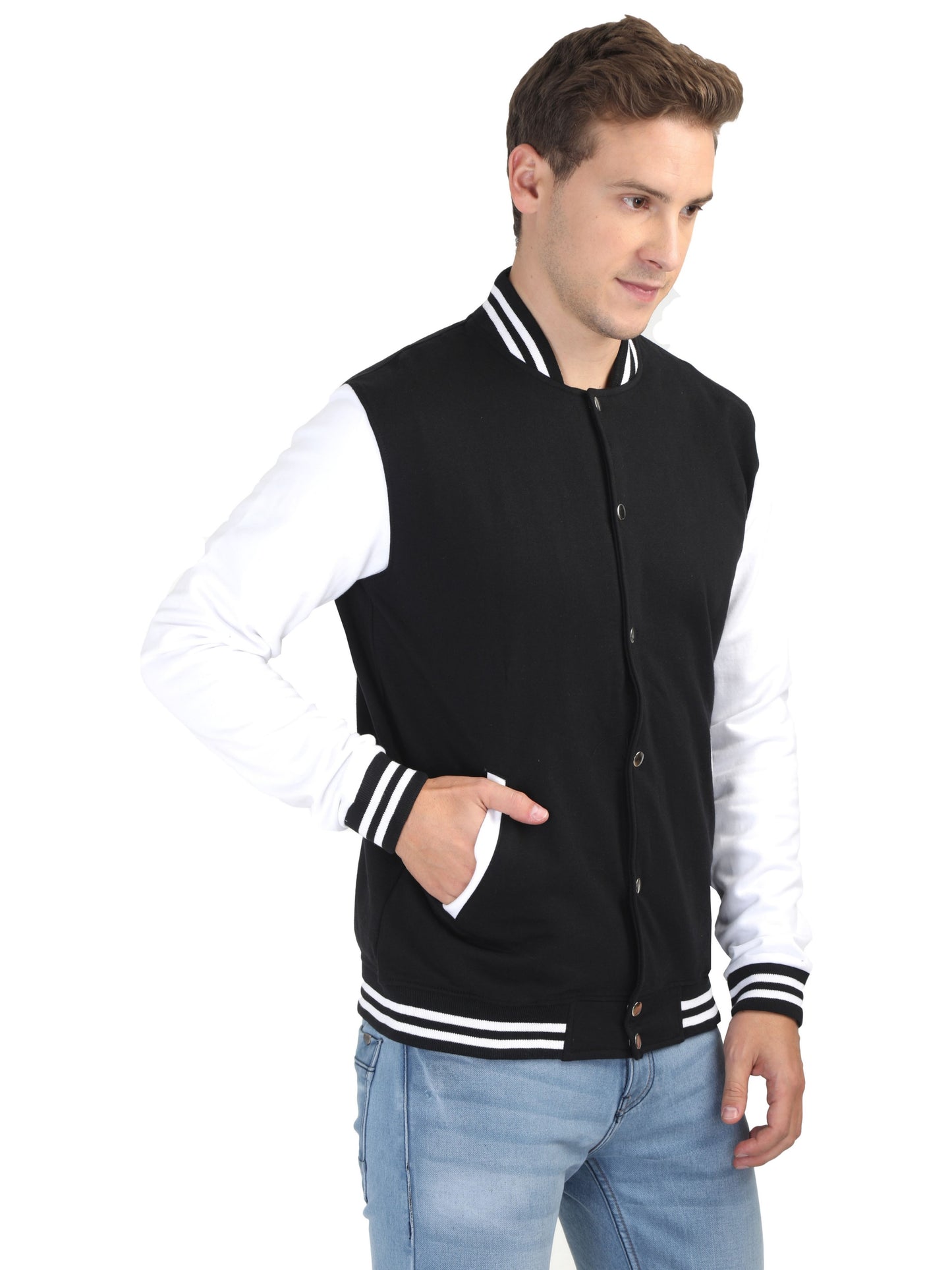Prestige Varsity - Black with White