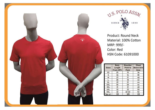 Round Neck  - Red