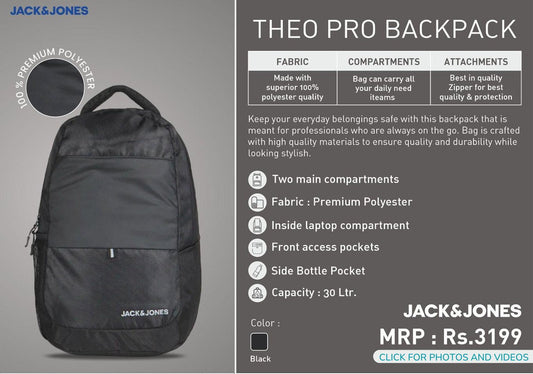 Theo Pro Backpack - Black