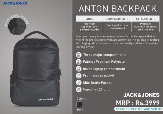 Anton Backpack - Black