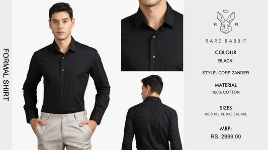 Men Formal Shirt - Black