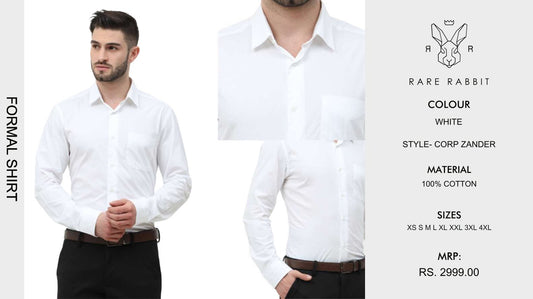 Men Formal Shirt - White