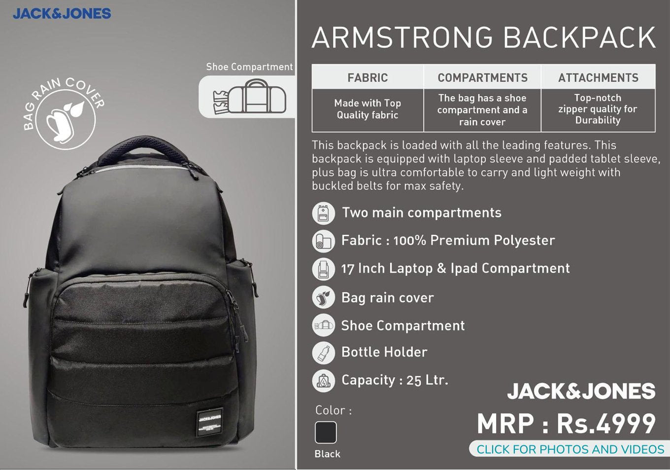 Armstrong Backpack - Black