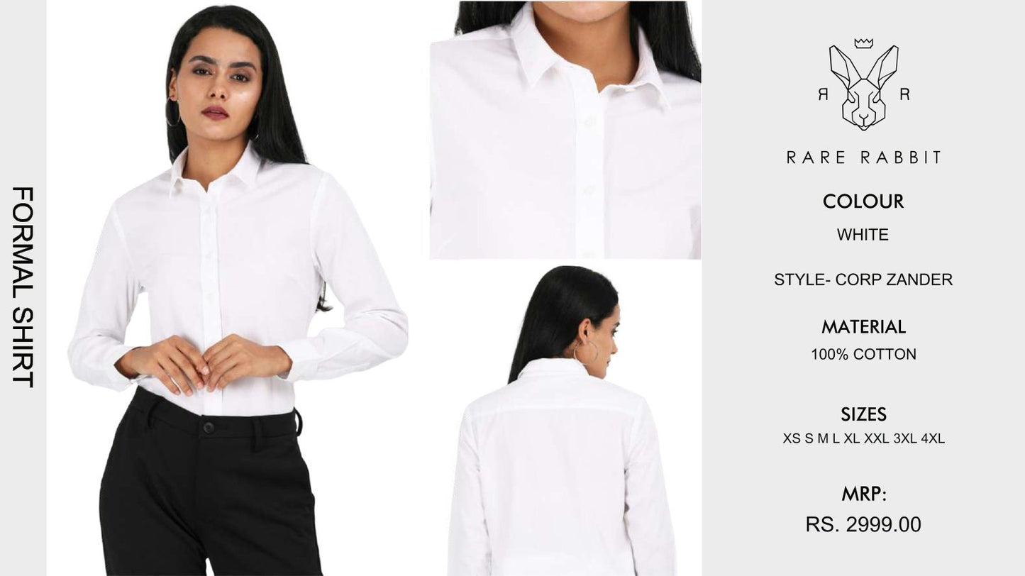 Women Formal Shirt - White
