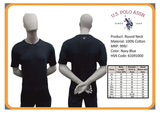 Round Neck  - Navy Blue