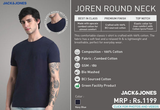 Joren Round Neck - Navy Blue