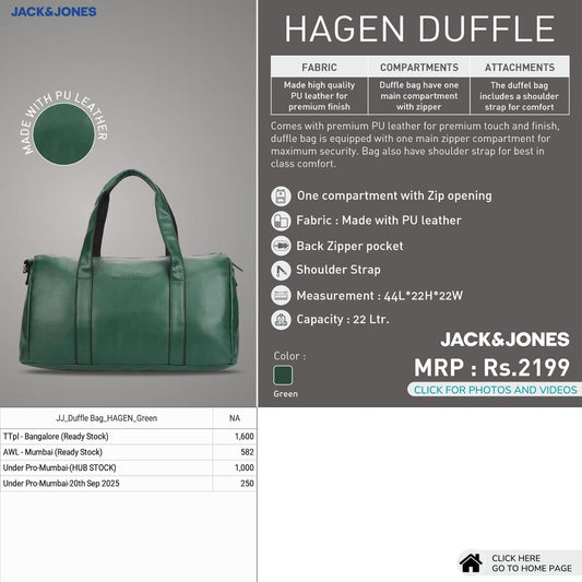 Hagen Duffle - Green