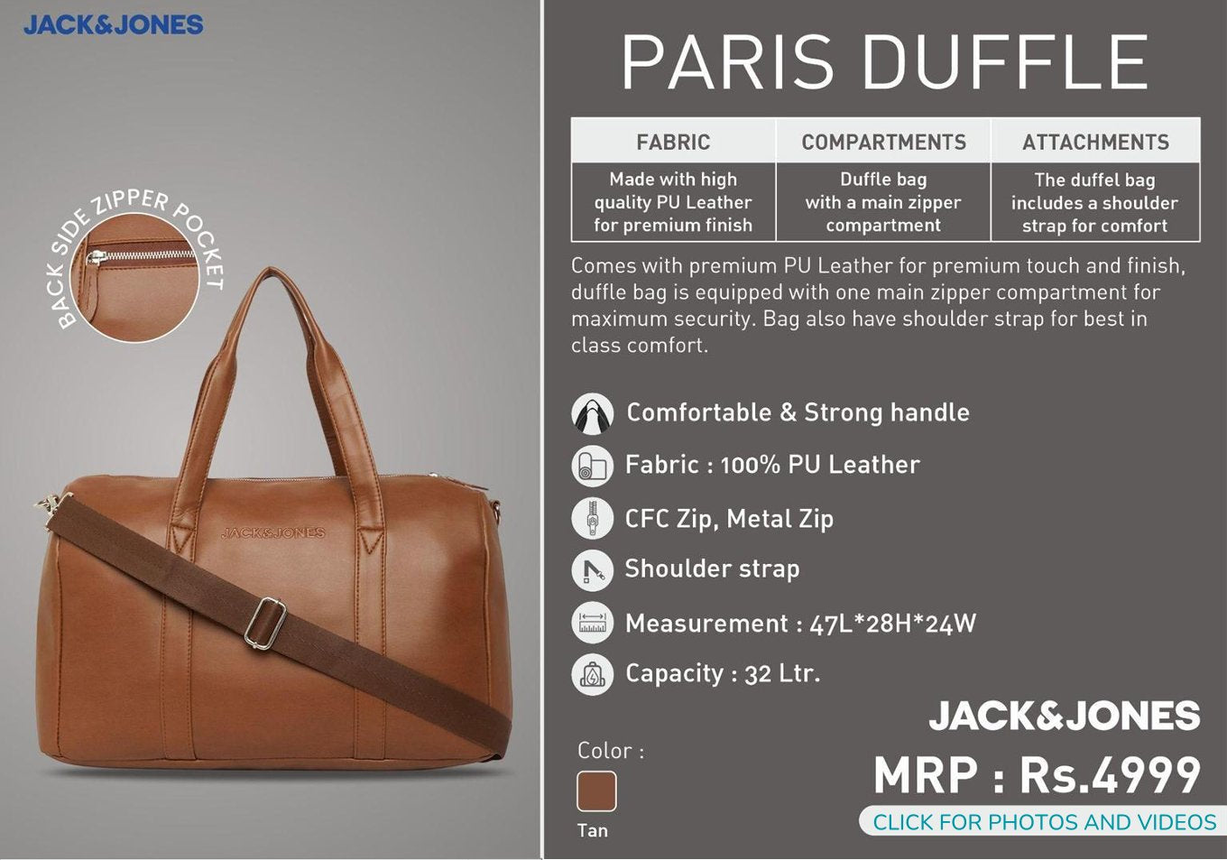 Paris Duffle - Brown