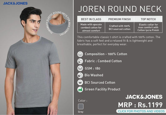 Joren Round Neck - Grey Melange
