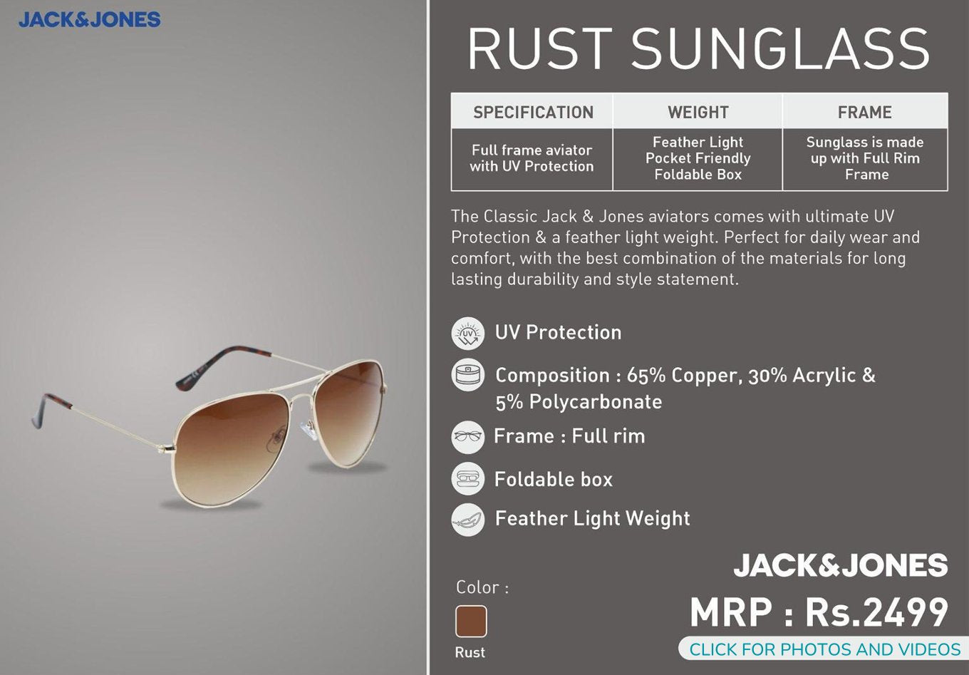 Rust Sunglass
