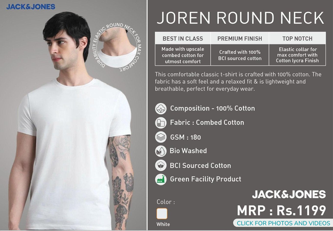 Joren Round Neck - White