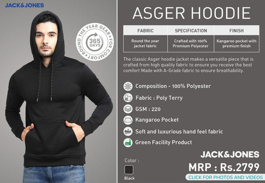 Asger Hoodie - Black