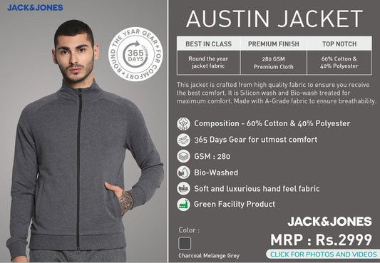 Austin Jacket - Grey Melange