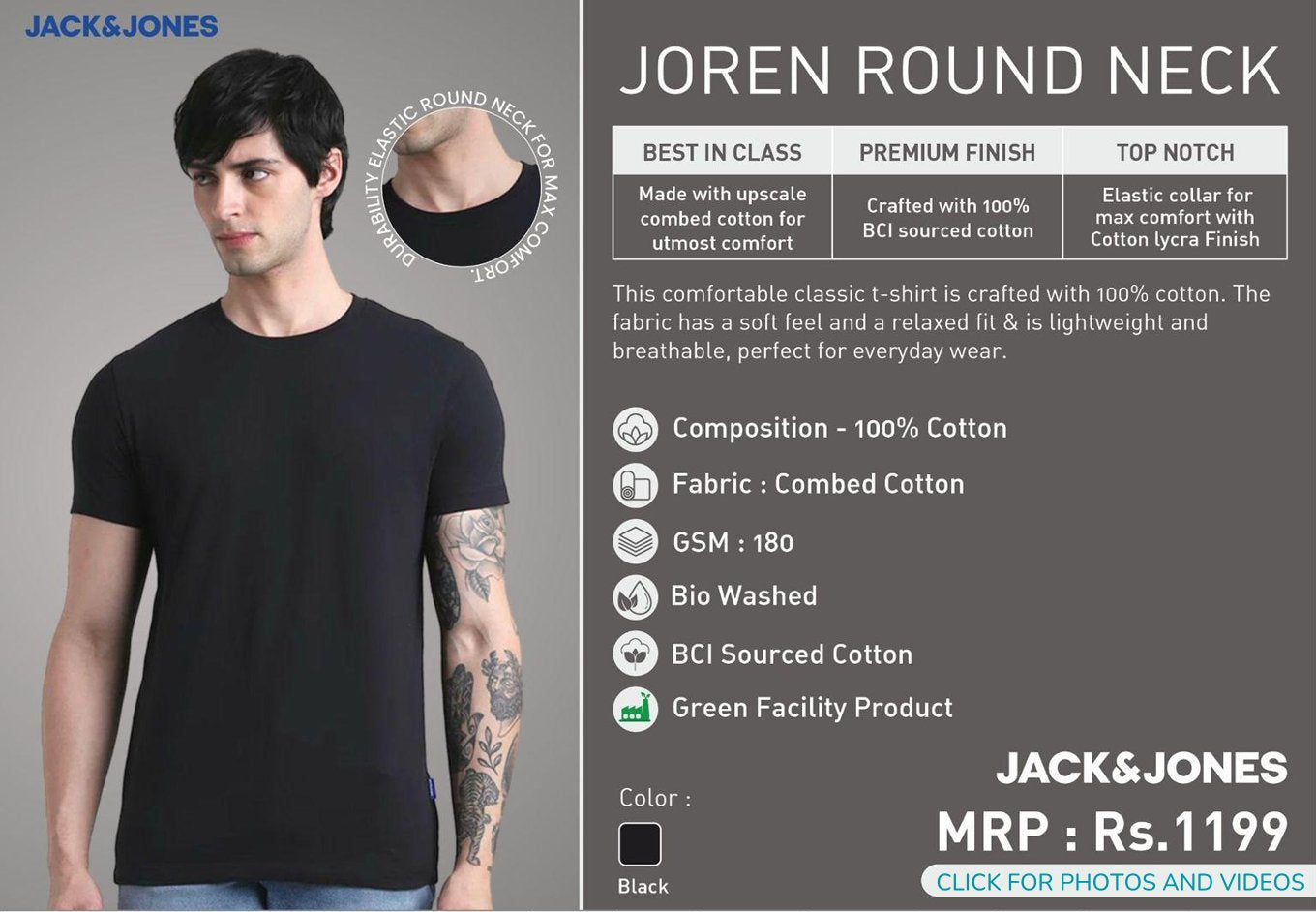 Joren Round Neck - Black