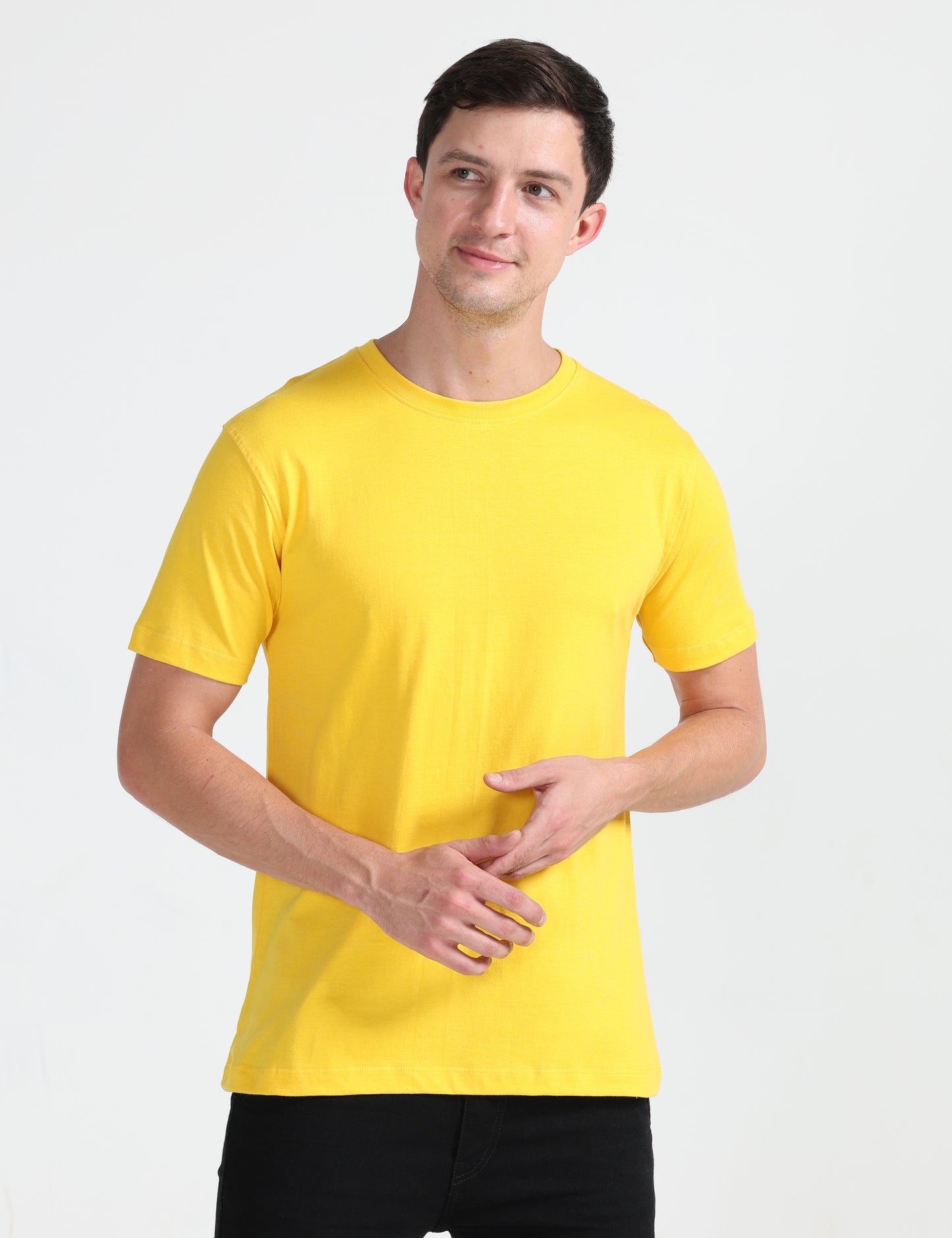 Organic Round Neck - Yellow