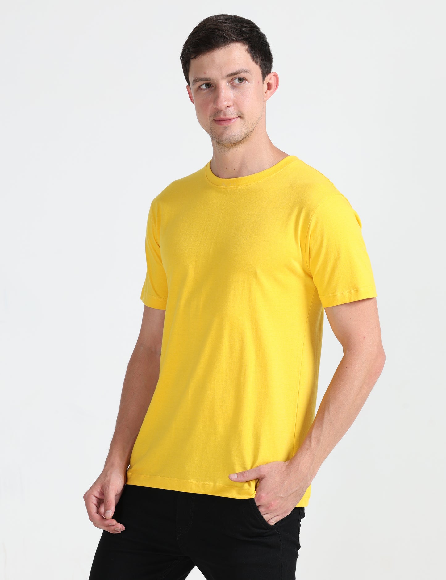 Organic Round Neck - Yellow