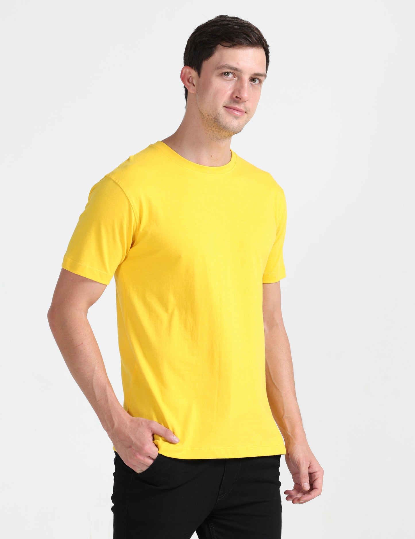 Organic Round Neck - Yellow