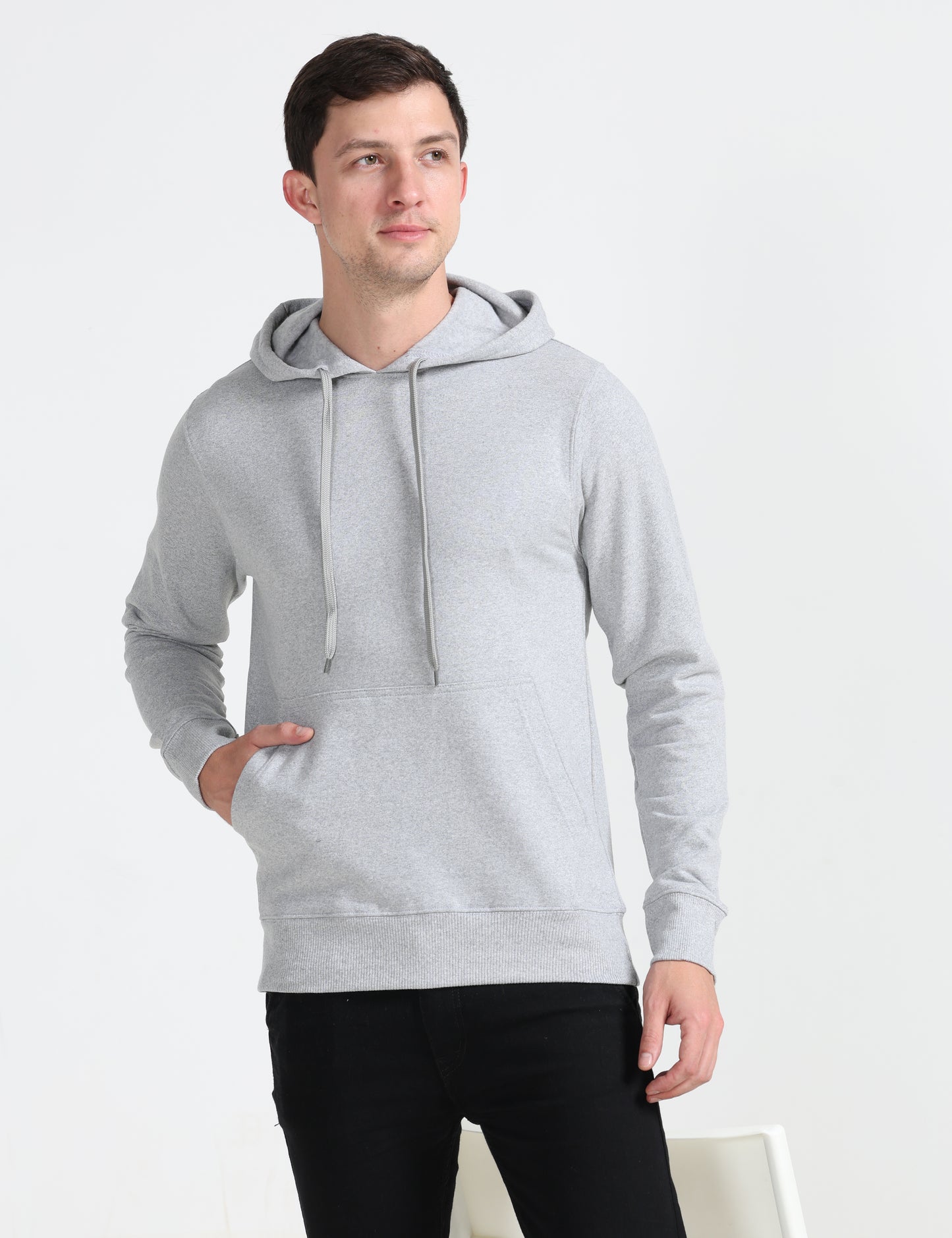 Hoodie -Grey Melange
