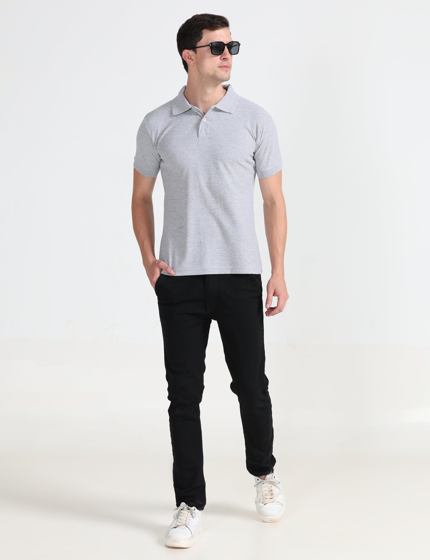 Prime Polo -  Grey Melange