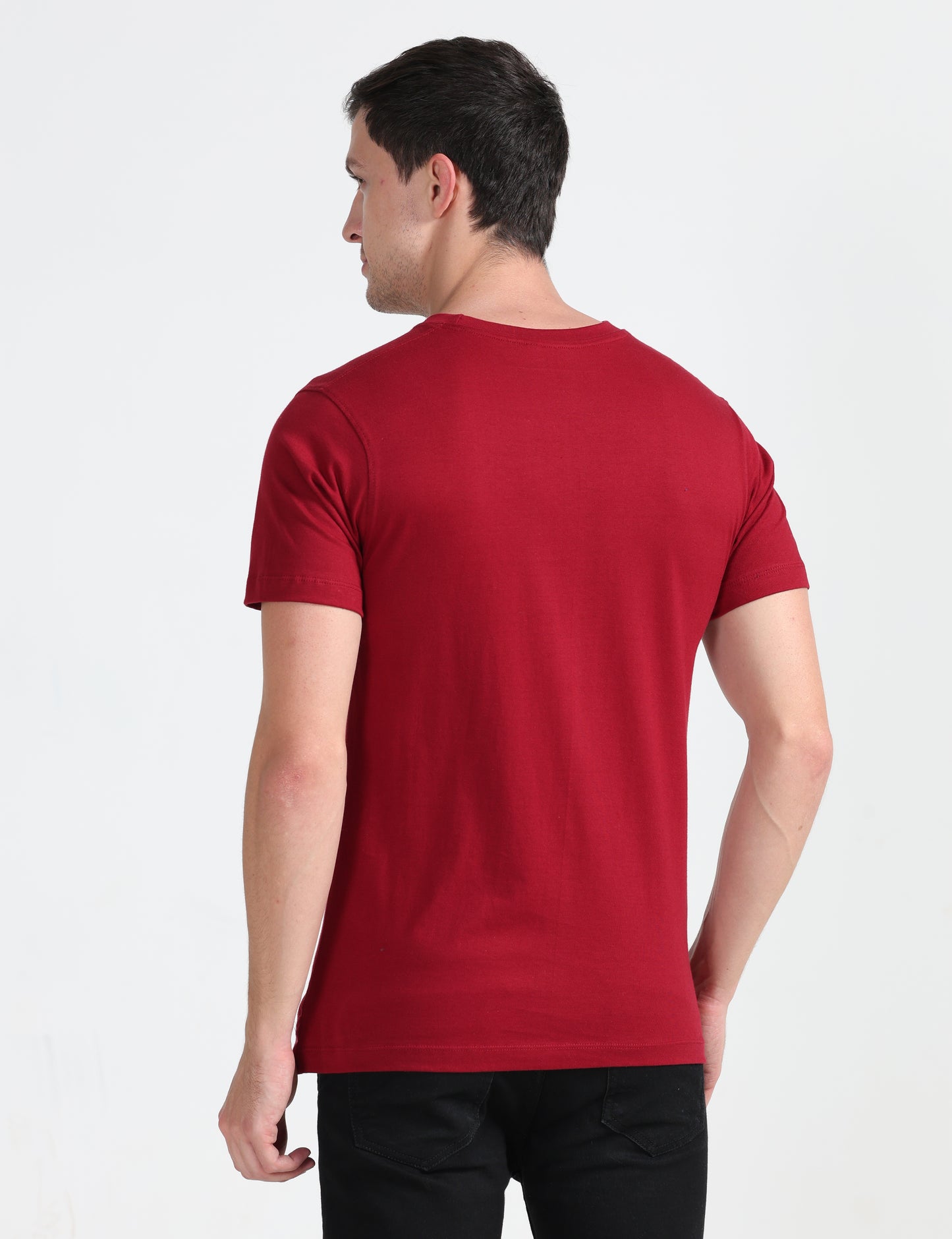 Organic Round Neck - Maroon