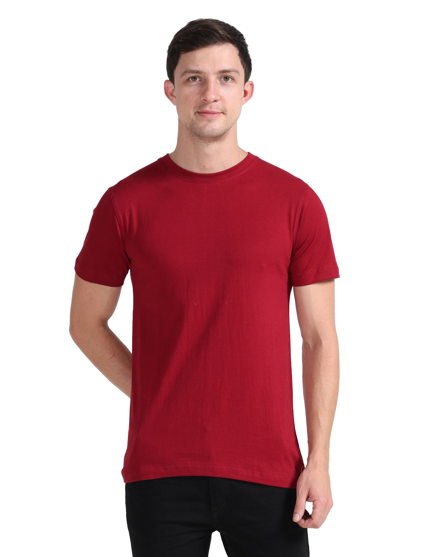 Organic Round Neck - Maroon