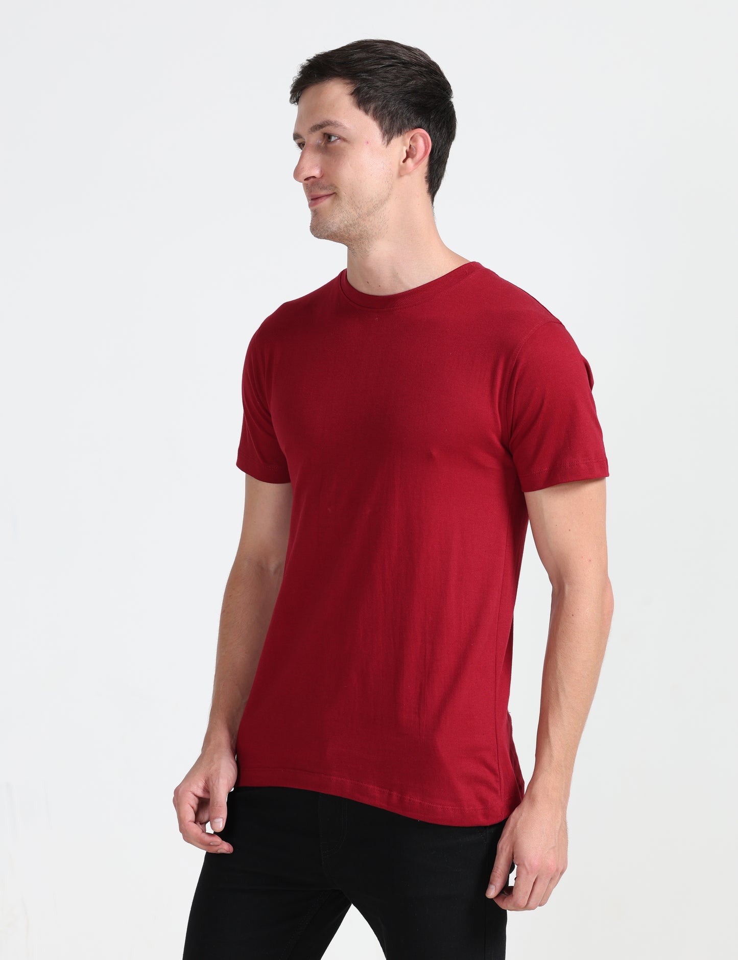 Organic Round Neck - Maroon