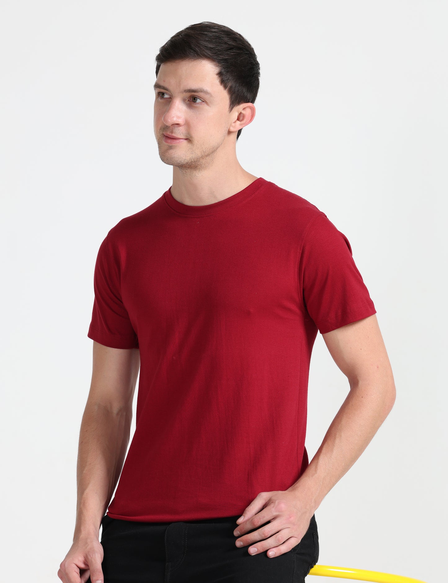 Organic Round Neck - Maroon