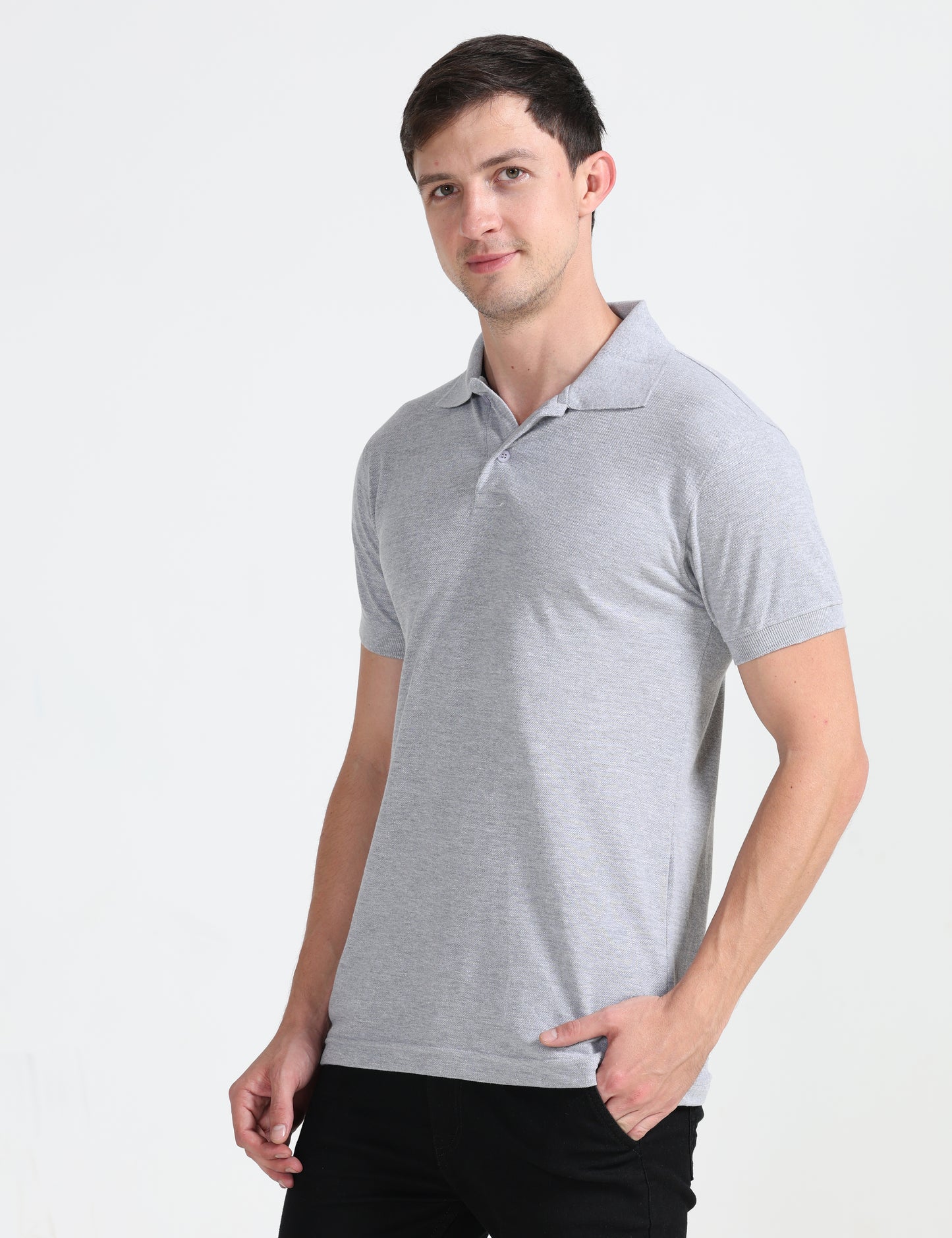 Elite Polo -  Grey Melange