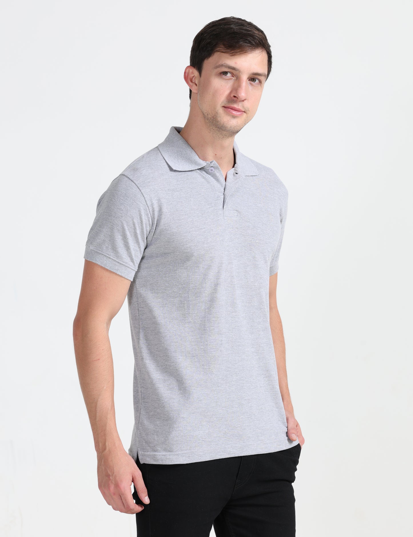 Elite Polo -  Grey Melange