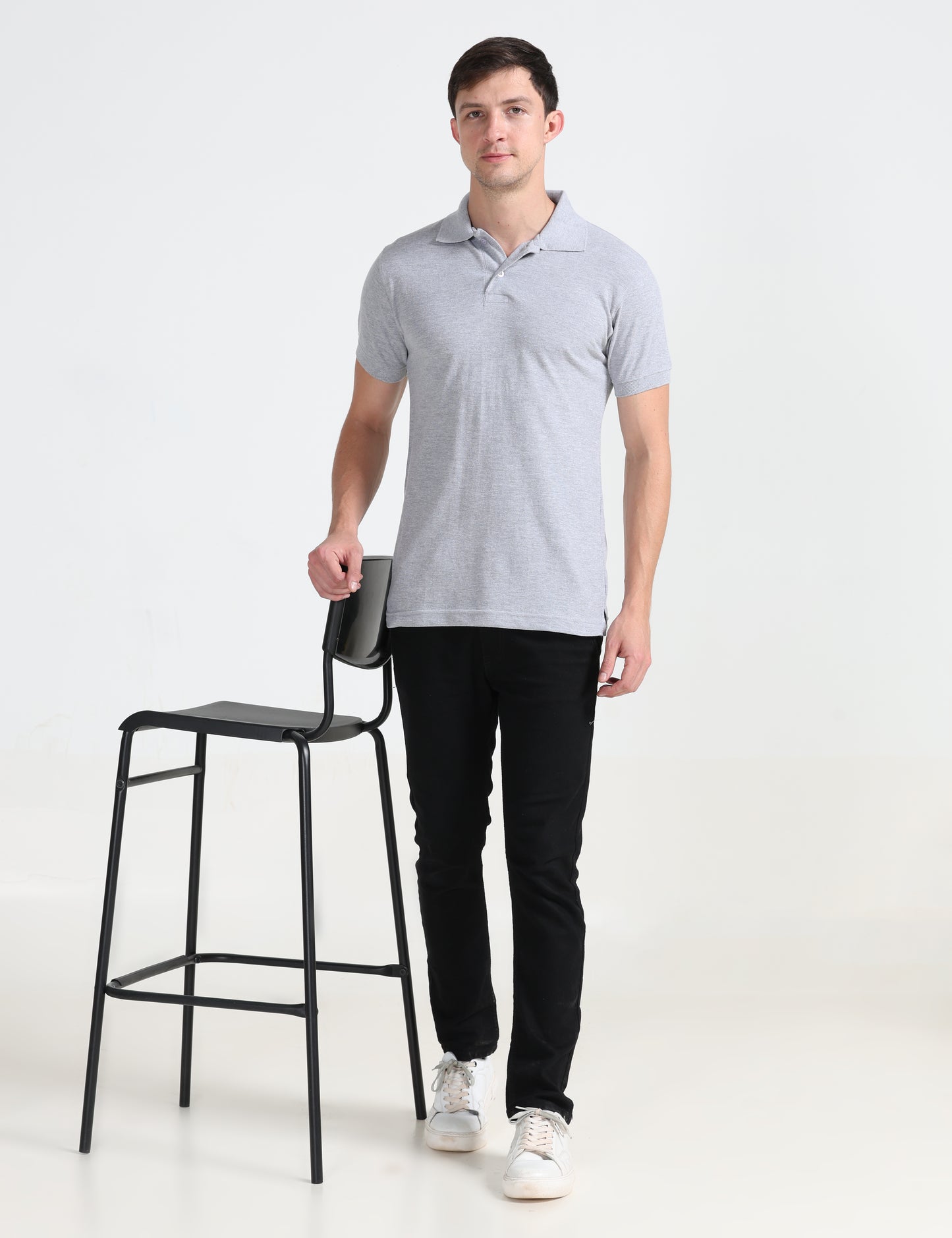 Elite Polo -  Grey Melange