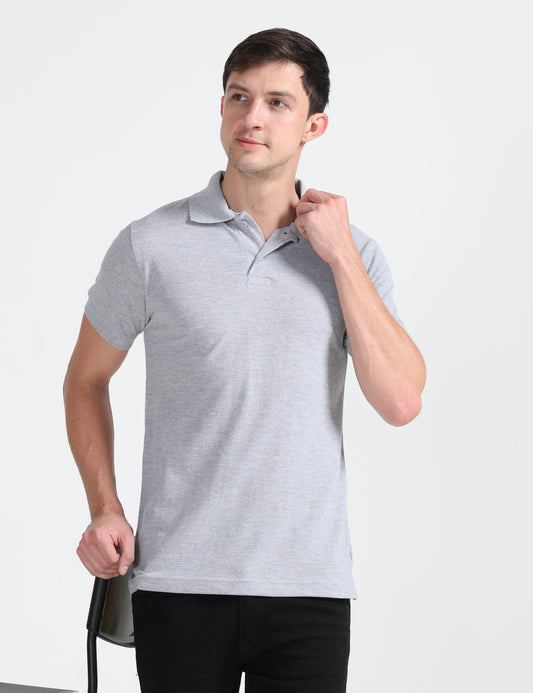 Elite Polo -  Grey Melange