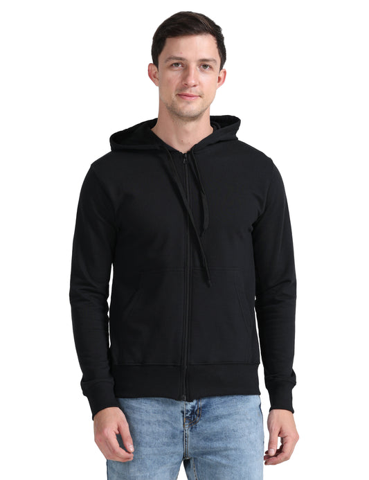 Zipper Hoodie - Black
