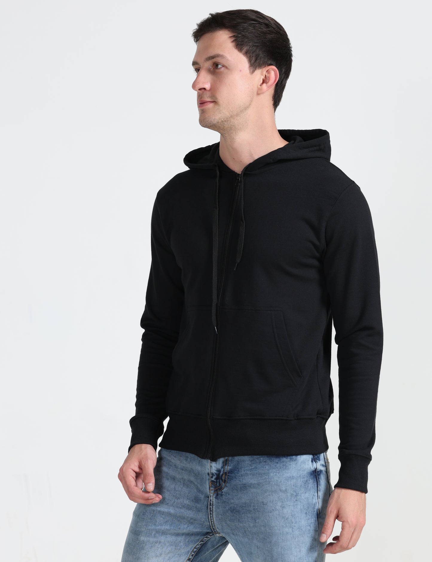 Zipper Hoodie - Black