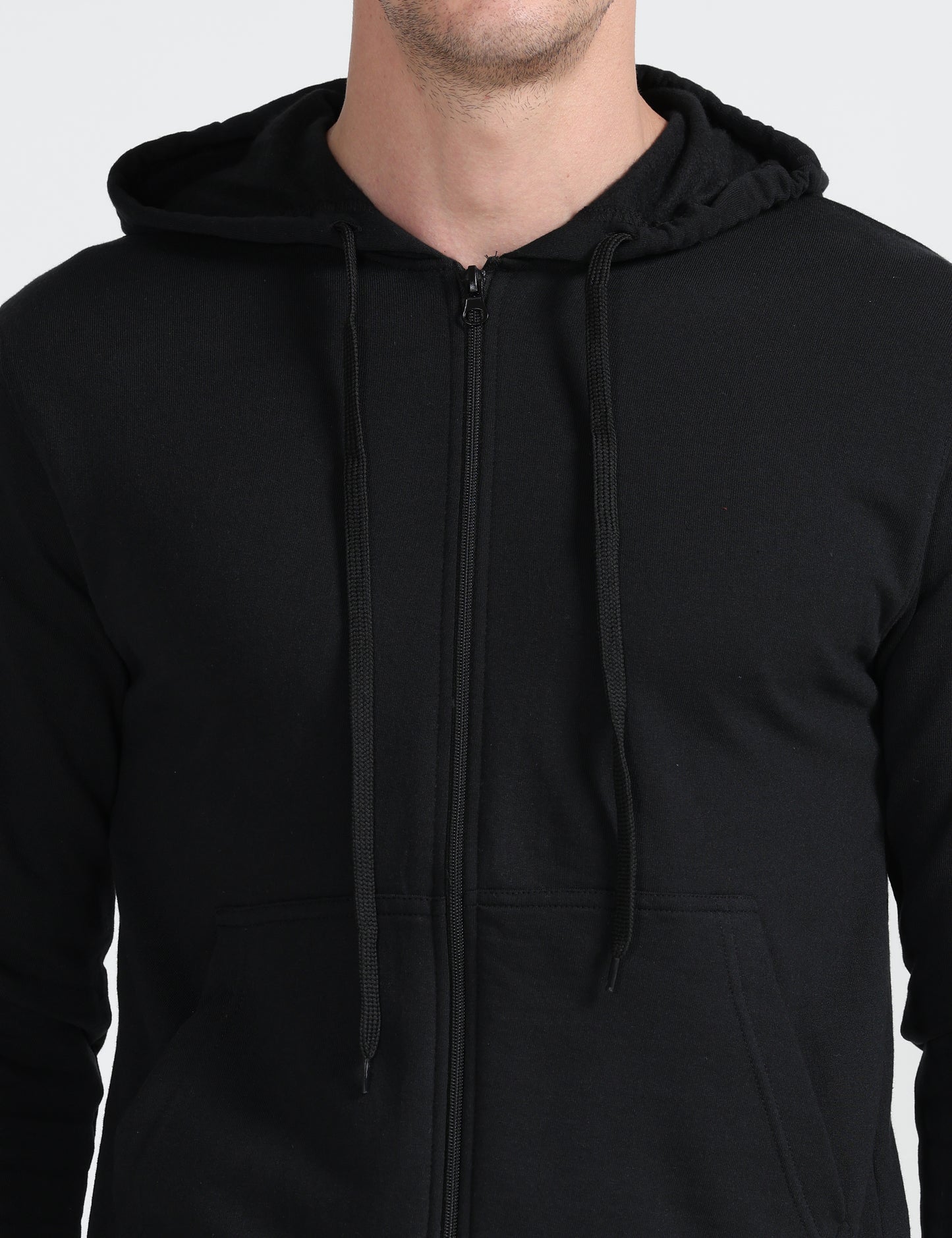 Zipper Hoodie - Black