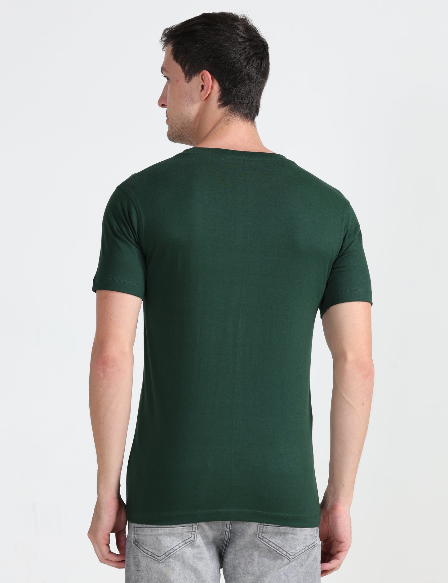Organic Round Neck - Bottle Green