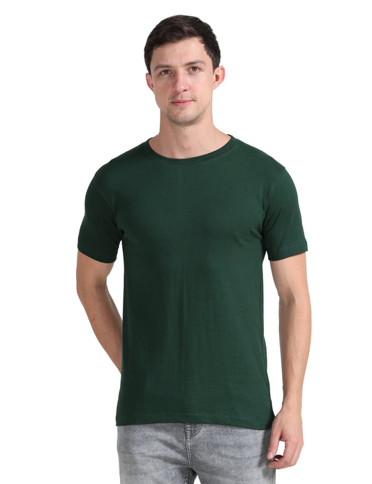 Organic Round Neck - Bottle Green