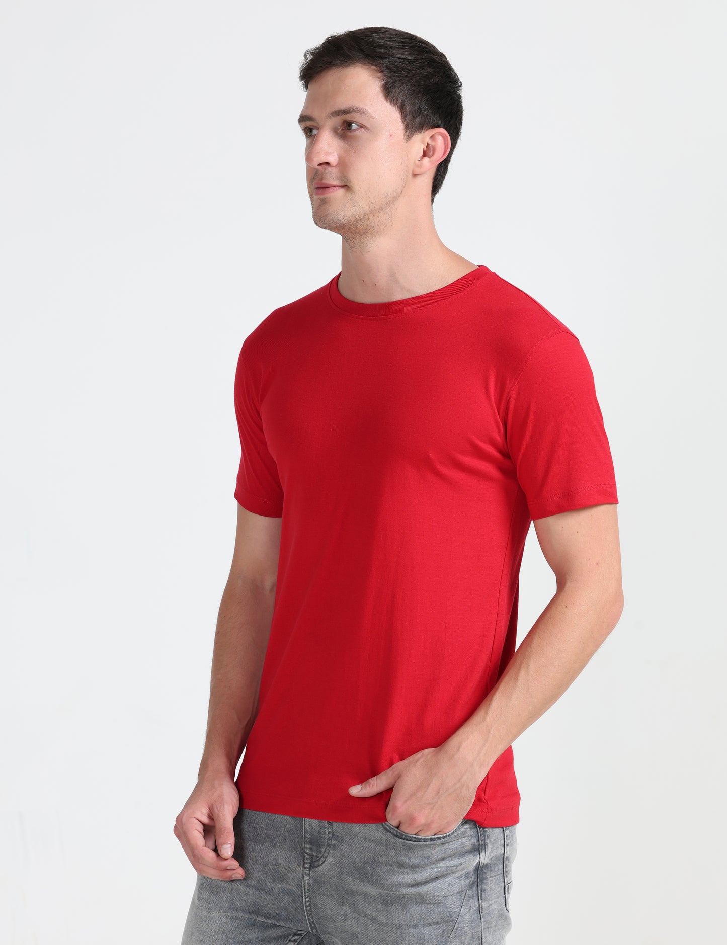 Organic Round Neck - Red